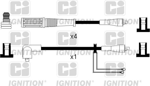 Quinton Hazell XC543 - Комплект проводов зажигания autospares.lv