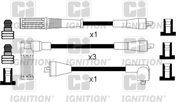 Quinton Hazell XC582 - Комплект проводов зажигания autospares.lv