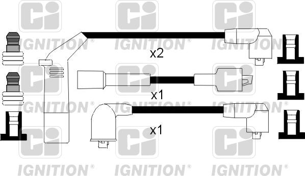 Quinton Hazell XC1059 - Комплект проводов зажигания autospares.lv