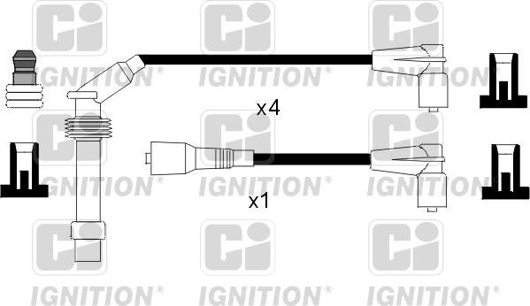 Quinton Hazell XC1057 - Комплект проводов зажигания autospares.lv