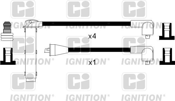 Quinton Hazell XC101 - Комплект проводов зажигания autospares.lv