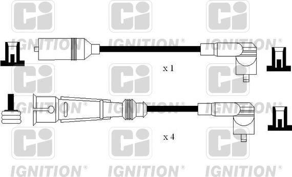 Quinton Hazell XC1197 - Комплект проводов зажигания autospares.lv