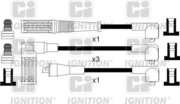 Quinton Hazell XC894 - Комплект проводов зажигания autospares.lv