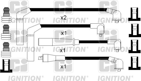 Quinton Hazell XC862 - Комплект проводов зажигания autospares.lv