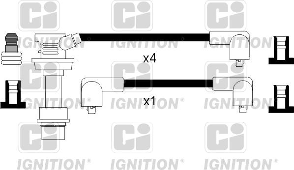 Quinton Hazell XC875 - Комплект проводов зажигания autospares.lv