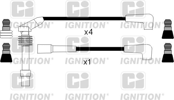 Quinton Hazell XC715 - Комплект проводов зажигания autospares.lv