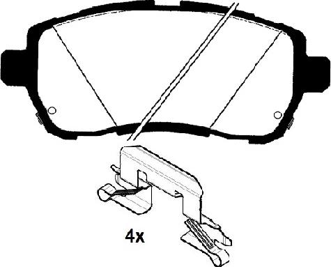 TOYOTA 04465-WC001 - Тормозные колодки, дисковые, комплект autospares.lv