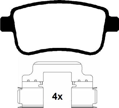 Raicam RA.0941.0K1 - Тормозные колодки, дисковые, комплект autospares.lv