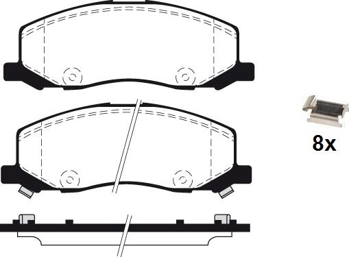 Raicam RA.0963.0K1 - Тормозные колодки, дисковые, комплект autospares.lv