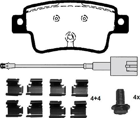 Raicam RA.0419.2K1 - Тормозные колодки, дисковые, комплект autospares.lv