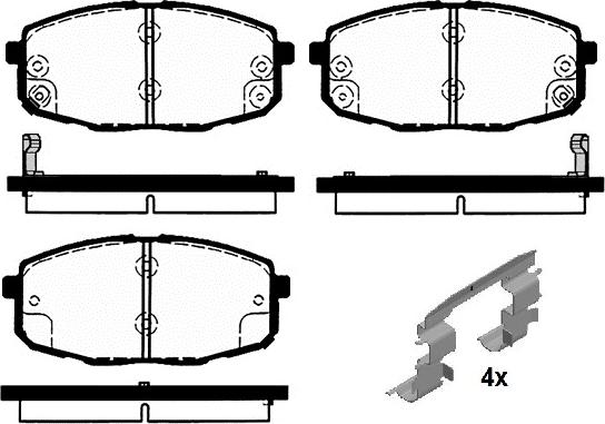 Raicam RA.0487.0K1 - Тормозные колодки, дисковые, комплект autospares.lv