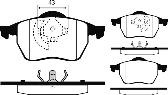 Raicam RA.0429.6 - Тормозные колодки, дисковые, комплект autospares.lv