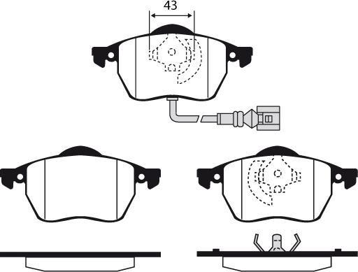 Raicam RA.0429.3 - Тормозные колодки, дисковые, комплект autospares.lv