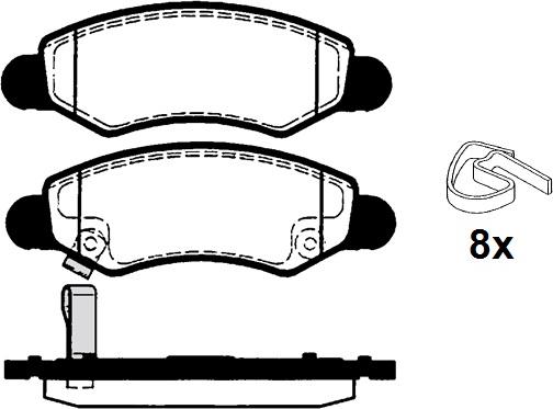 Raicam RA.0424.0 - Тормозные колодки, дисковые, комплект autospares.lv