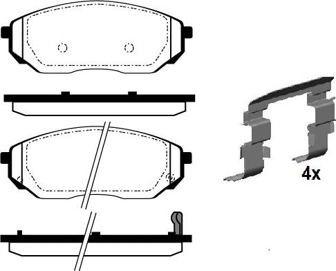 Raicam RA.0420.0K1 - Тормозные колодки, дисковые, комплект autospares.lv