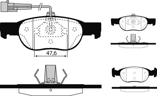 Raicam RA.0612.3 - Тормозные колодки, дисковые, комплект autospares.lv