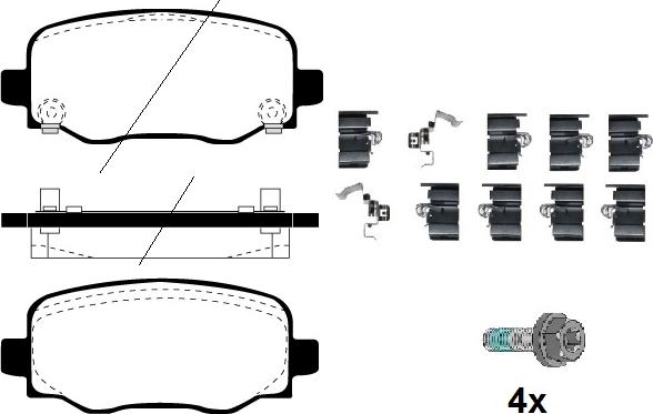 Raicam RA.0109.0K1 - Тормозные колодки, дисковые, комплект autospares.lv