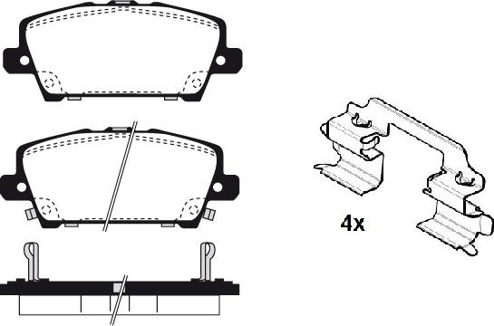 Raicam RA.0850.0K1 - Тормозные колодки, дисковые, комплект autospares.lv