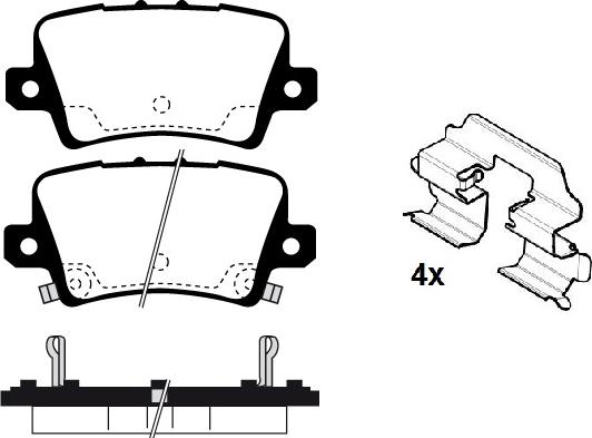 GMC 2408601 - Тормозные колодки, дисковые, комплект autospares.lv