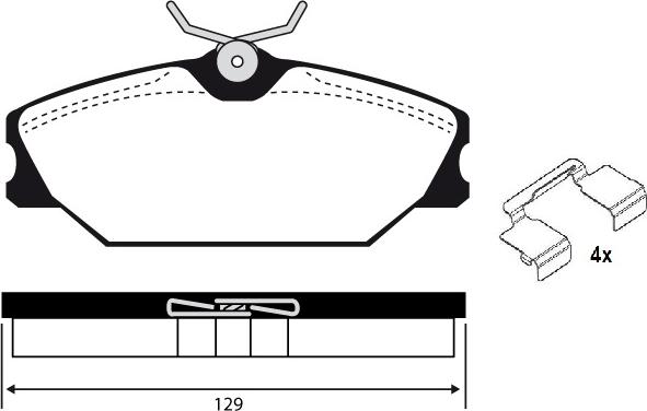 Raicam RA.0388.3K1 - Тормозные колодки, дисковые, комплект autospares.lv