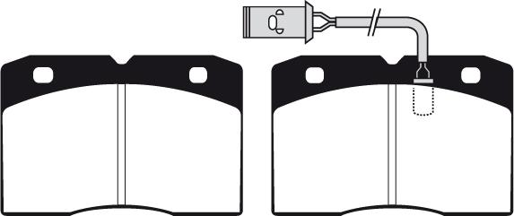 AUTO DELTA DP136 - Тормозные колодки, дисковые, комплект autospares.lv