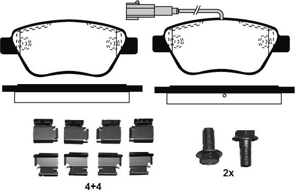 Raicam RA.0761.2K1 - Тормозные колодки, дисковые, комплект autospares.lv