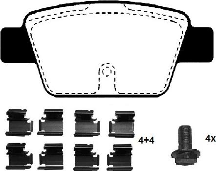 Raicam RA.0768.0K1 - Тормозные колодки, дисковые, комплект autospares.lv