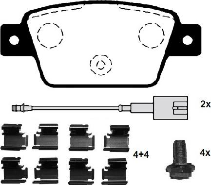 Raicam RA.0768.3K1 - Тормозные колодки, дисковые, комплект autospares.lv