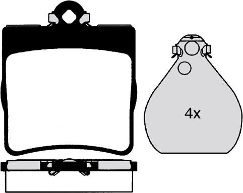 OEMparts 3420272037 - Тормозные колодки, дисковые, комплект autospares.lv