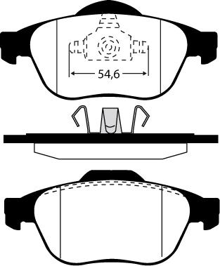 MOPROD MBP1321 - Тормозные колодки, дисковые, комплект autospares.lv