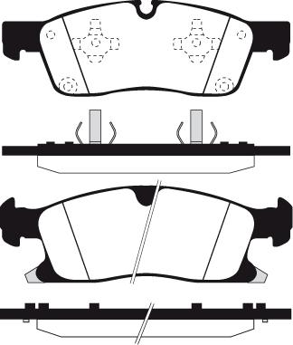 Dodge 68516695AC - Тормозные колодки, дисковые, комплект autospares.lv