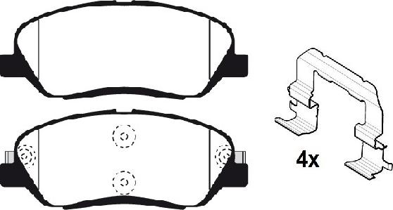 Raicam RA.1053.0K1 - Тормозные колодки, дисковые, комплект autospares.lv