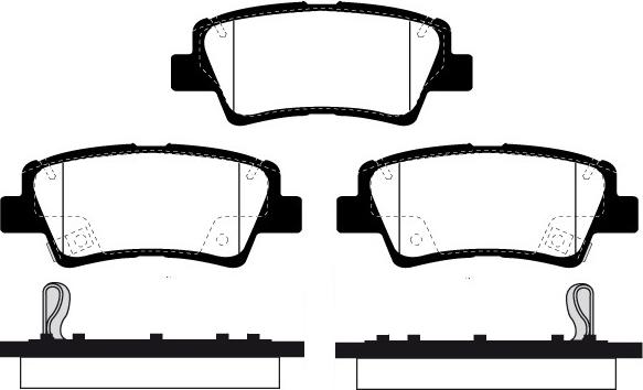 Raicam RA.1037.1 - Тормозные колодки, дисковые, комплект autospares.lv