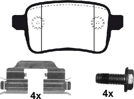 Equal Quality PF1296 - Тормозные колодки, дисковые, комплект autospares.lv