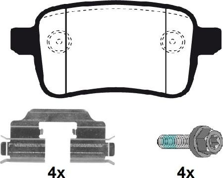 Raicam RA.1105.1K1 - Тормозные колодки, дисковые, комплект autospares.lv