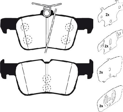 Hi-Q SP4127A - Тормозные колодки, дисковые, комплект autospares.lv