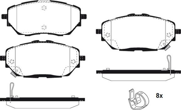 Raicam RA.1189.0 - Тормозные колодки, дисковые, комплект autospares.lv