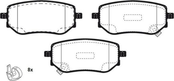 Raicam RA.1296.0 - Тормозные колодки, дисковые, комплект autospares.lv