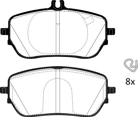 Raicam RA.1249.0 - Тормозные колодки, дисковые, комплект autospares.lv