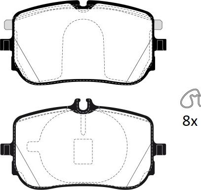 Allied Nippon ADB02862 - Тормозные колодки, дисковые, комплект autospares.lv