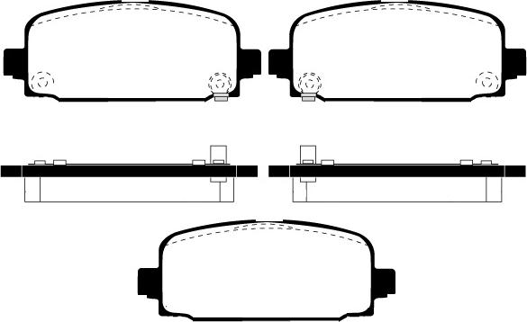 CAR PNT3812K - Тормозные колодки, дисковые, комплект autospares.lv