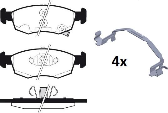 Raicam RA.1270.1 - Тормозные колодки, дисковые, комплект autospares.lv