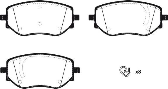 Raicam RA.1277.0 - Тормозные колодки, дисковые, комплект autospares.lv