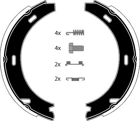 Raicam RA24731 - Комплект тормозов, ручник, парковка autospares.lv