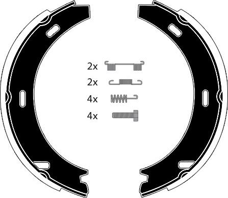 Raicam RA24732 - Комплект тормозов, ручник, парковка autospares.lv