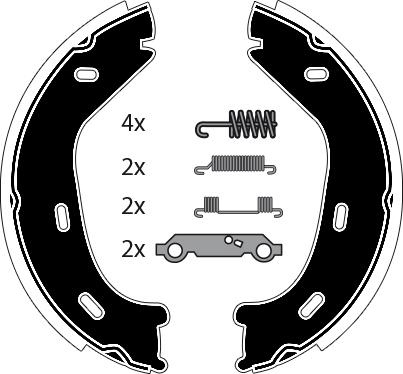 Raicam RA21841 - Комплект тормозов, ручник, парковка autospares.lv