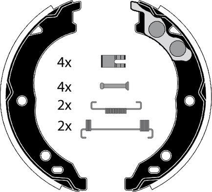 Raicam RA28651 - Комплект тормозов, ручник, парковка autospares.lv