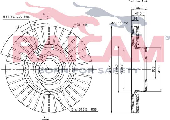 Raicam RD00910 - Тормозной диск autospares.lv