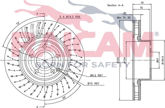 Raicam RD00465 - Тормозной диск autospares.lv