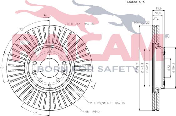 Raicam RD00420 - Тормозной диск autospares.lv